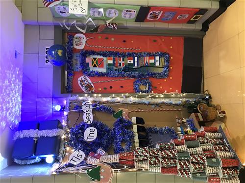Mr. Lewner's door won second place 